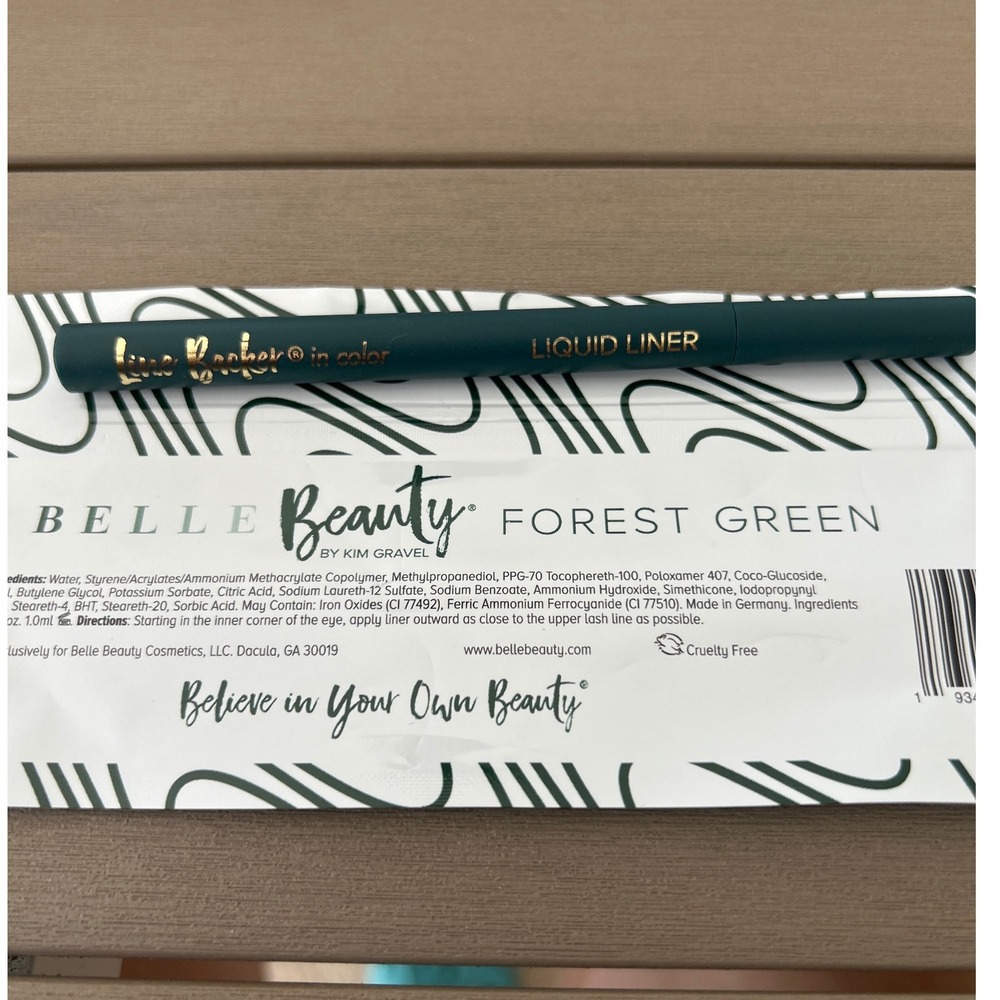 Belle Beauty Line Backer Waterproof Liquid Eyeliner‎ Pen 24hr Wear Forest Green